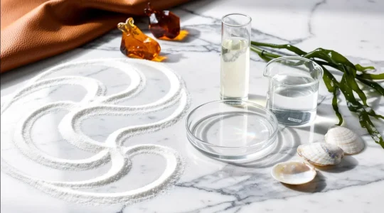 Poudre de collagène et peptides avec effets anti-âge visibles sur la peau mature