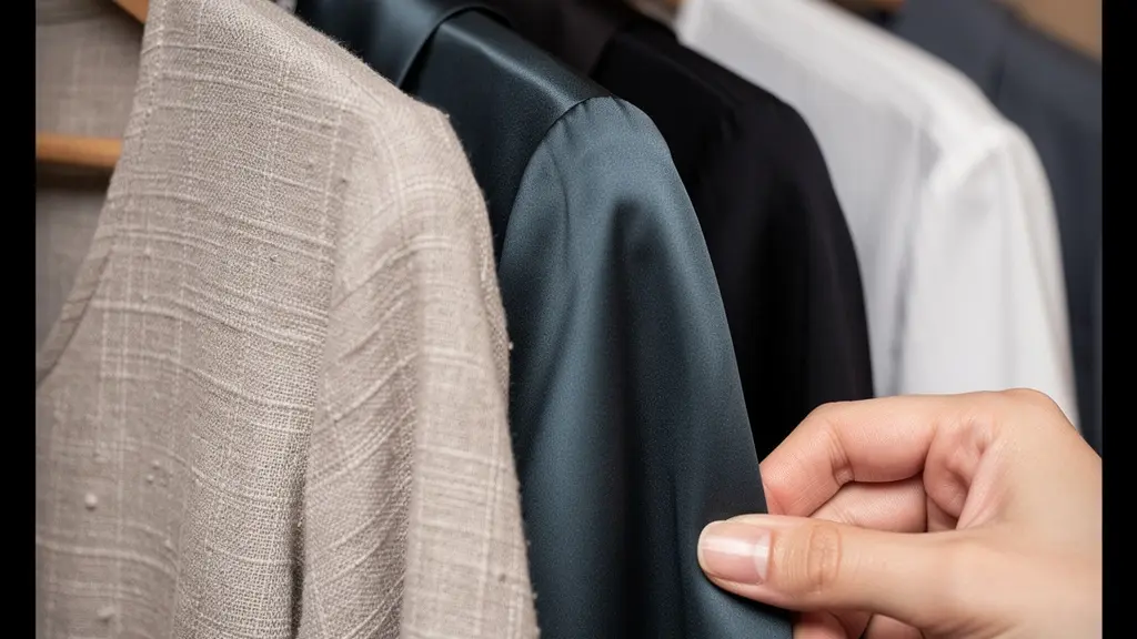 Dressing épuré avec sélection de robes harmonieuses suspendues par couleur