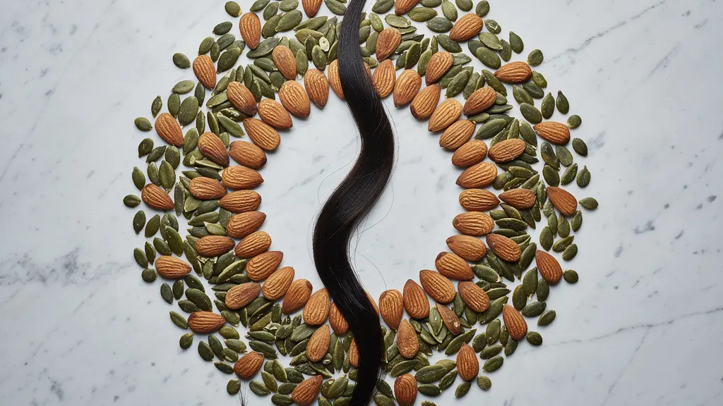 Représentation symbolique de la synergie biotine-zinc pour la synthèse de la kératine dans les cheveux