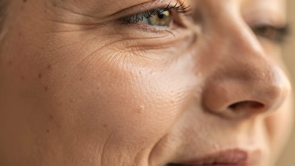 Visage montrant la transition d'une expression figée vers une expression détendue et vivante