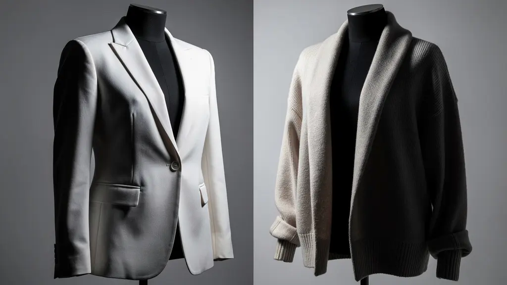 Comparaison visuelle entre une veste structurée et un gilet souple sur la posture